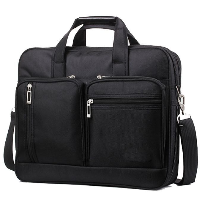 Black Color Men Laptop Messenger Bags Oxford Material Custom Color
