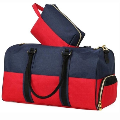 Waterproof Sport Gym Travel Canvas Duffle Bag With Shoe Compartment