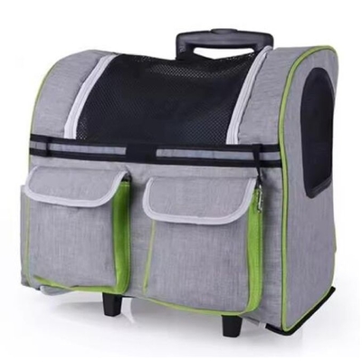 Wholesale Wheeled Pet Bag Traveling Trolley Pet Luggage Backpack Bag With Wheels