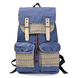 Small Moq Canvas Sling Leisure Travel Bags Korean Style Backpack 50L Capacity