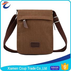 Multifunction Brown Laptop Messenger Bags Washable And Large Capacity