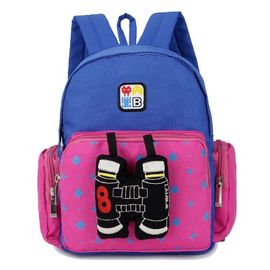 Multicolor Custom Primary School Bag Cartoon With Polyester Material