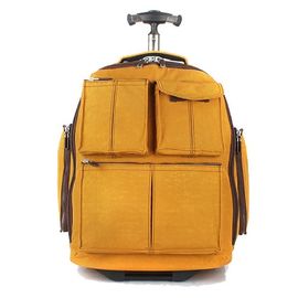 Yellow Outdoor Sports  Travel Trolley Bags Polyester Material Numerous Styles
