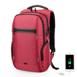 Anti Theft Waterproof Laptop Backpack With USB Charging Port Large Capacity