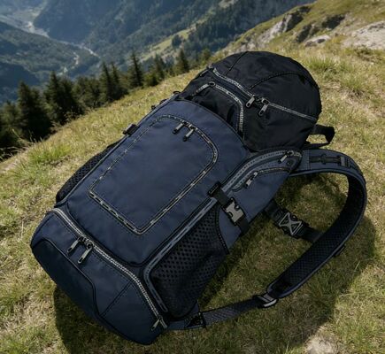 5 Compartments Outdoor Sports Bag with Mesh Back Panel For Breathability - Lightweight Gym Backpack for Travel and Hiking