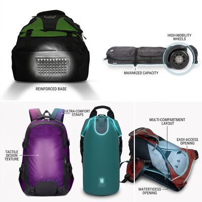 Heavily Padded Ski Boot Bag with Separate Helmet Compartment Heavy-Duty Zipper Dual Carry Handles Winter Sports Travel