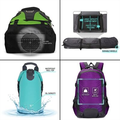 Durable Nylon Rock Climbing Chalk Bag with Adjustable Waist Belt Drawstring Closure Fleece Lining Bouldering Sport