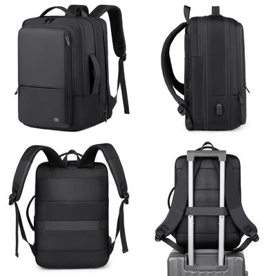 Multi-Compartment Oxford Laptop Backpack LD2501 15.6 Inch Expandable Commuter Bag