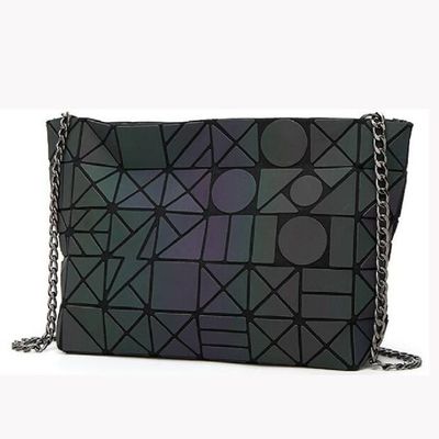 Diamond Lattice Luminous Single Shoulder Women'S Messenger Bag