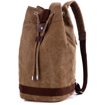 Custom Large Capacity Canvas Drawstring Sports Bucket Backpack Bags