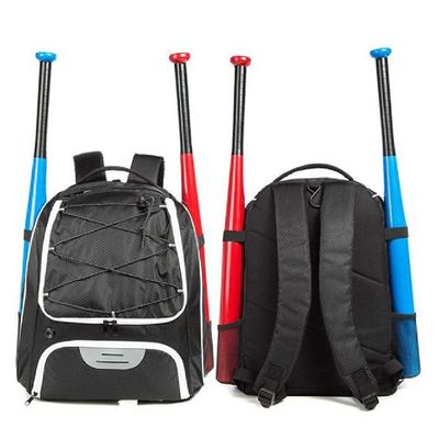 Baseball Softball Bat Bag With Shoe Compartment And Fence Hook Hold Bat Helmet