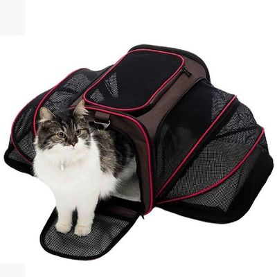 Expandable Soft Sided Washable Pet Carrier Bag For Small Dogs Cats