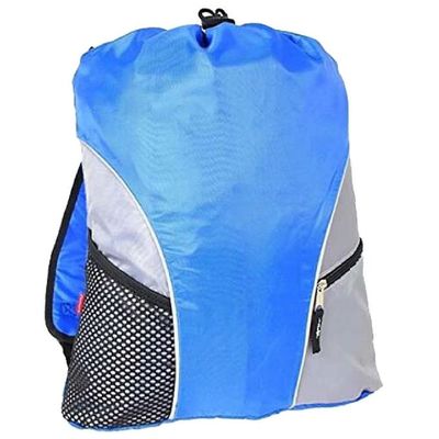 Blue Nylon Drawstring Promotional Products Backpacks For Swimming Gymsack Shoe