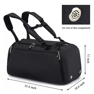 Large Capacity Custom Waterproof Sport Gym Travel Duffel Bag With Shoe Compartment