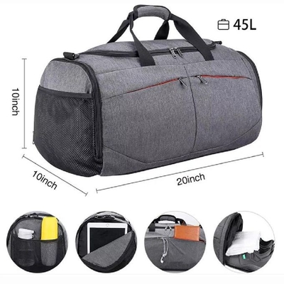 Custom Logo 45l Waterproof Duffel Bag Gym Bag Sport Fitness With Shoe Compartment