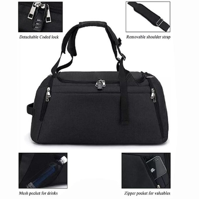 Large Capacity Custom Logo Travel Waterproof Gym Bag With Shoe Compartment