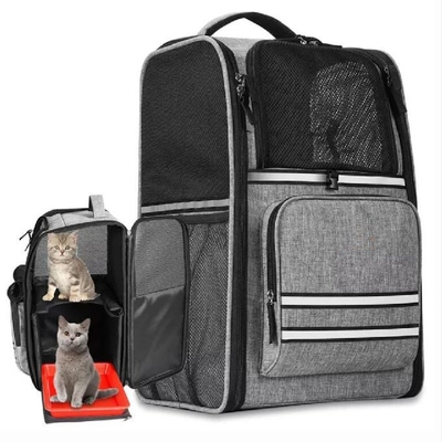 Portable Outdoor Breathable Pet Backpack Foldable Double Layer