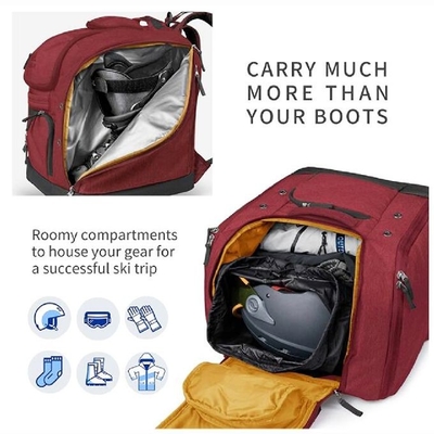 Ski Boot Bag Ski Snowboard Boot Travel Backpack For Ski Helmet