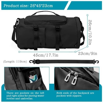 Unisex Waterproof Travel 4 In 1 Sports Gym Bag With Wet Pocket Shoes Compartment