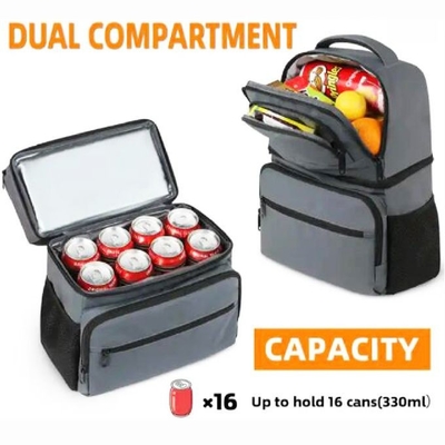 26 Cans Cooler Insulated Backpack Leakproof Double Deck Cooler Bag For Men Women