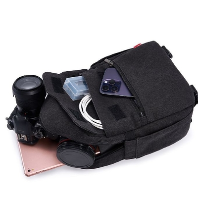 Slr Canvas Camera Bag Photography Shoulder Crossbody Bag With Waterproof Cover