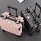 Abs Pc Hand Luggage Flight Wheeled Bag Carry On Hard Shell Travel Trolley Bag