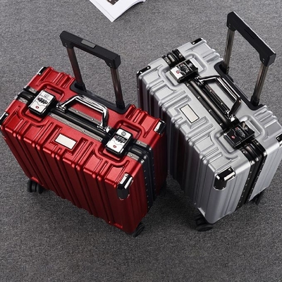 Abs Pc Hand Luggage Flight Wheeled Bag Carry On Hard Shell Travel Trolley Bag