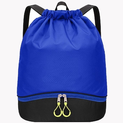 Outdoor Sports Drawstring Basketball Bag Backpack With Shoe Compartment