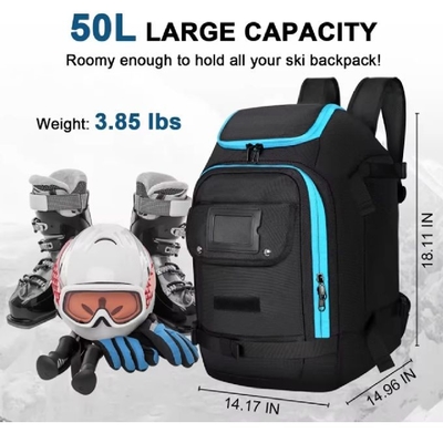 Outdoor Sports Ski Backpack Waterproof Helmet Ski Boot Bag For Men Women