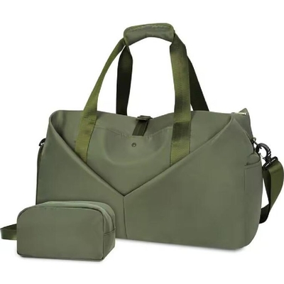 Gym Duffel Bag With Wet Pocket Shoes Compartment Portable Overnight Weekender Bag