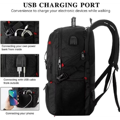 Custom Sport Gym Bag Waterproof School Travel Backpack With Shoe Compartment Usb Charging Port