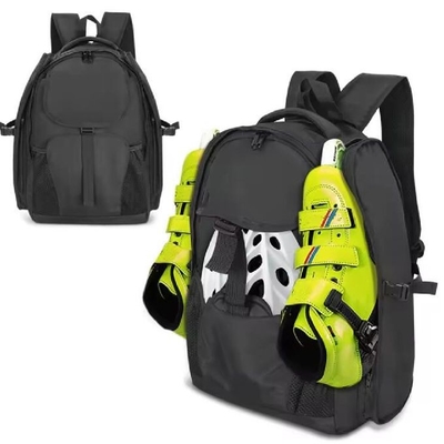 Skating Sports Backpacks Bag Roller Skates Speed/ Ice Skates Travel Backpack For Safety Helmet Kneecap And Shoes