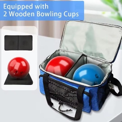 Customized Sports Bowling Tote Bag Bowling Extra Accessories Two Balls Tote Bag With Padded Ball Holder