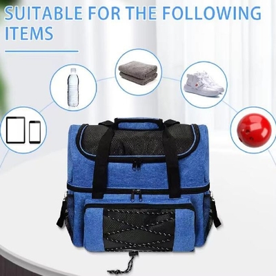 Customized Sports Bowling Tote Bag Bowling Extra Accessories Two Balls Tote Bag With Padded Ball Holder