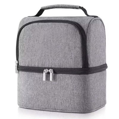 Custom Waterproof Oxford Tote Insulated Cooler Bag Doble Deck Aluminium Foil Lunch Bag