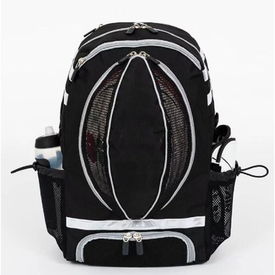 Black Sports Bag Soccer Ball Basketball Backpack With Ball Compartment