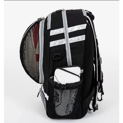 Black Sports Bag Soccer Ball Basketball Backpack With Ball Compartment