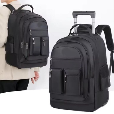 Trolley Luggage Wheeled Backpack Rolling Travel Student Laptop Backpack With 2 Wheels