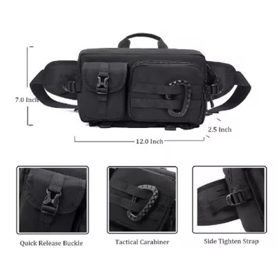 Men'S Outdoor Crossbody Fanny Pack Versatile Hiking Chest Waist Bag Pouch