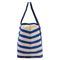 OEM Canvas Water Resistant Lunch Cooler Bags Blue And White Stripes Color