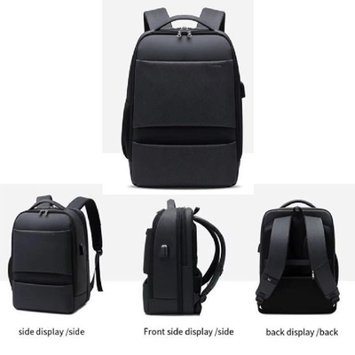 Waterproof Nylon Black Travel Backpack Computer Bag For School Students