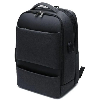 Waterproof Nylon Black Travel Backpack Computer Bag For School Students