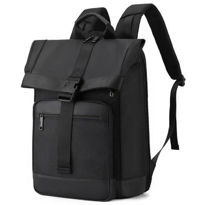 Nylon Roll Top Tuck Pack Rucksack With Buckle Cover Large Capacity Outdoor Travel Business Laptop Backpack