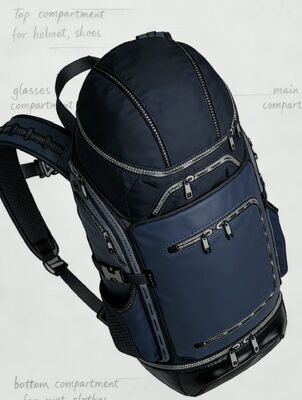 46 X 17 X 28 Cm Outdoor Sports Bag Breathable Lightweight Durable with 5 Compartments for Gym Hiking Travel