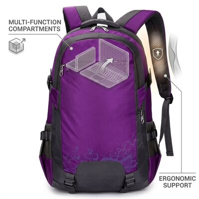 Internal Frame 65L Camping Backpack with Detachable Daypack Rain Cover Included Adjustable Torso Length Expedition