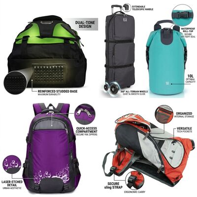 Heavy-Duty Wheeled Surfboard Travel Bag with 10mm Foam Padding Reinforced Nose Protection Dual Deck Capacity Longboard