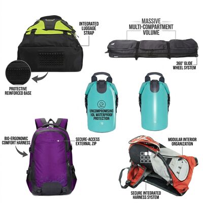 Multi-Compartment Fishing Tackle Backpack with Waterproof Base Molded Tray Storage System Rod Holder Straps Angler