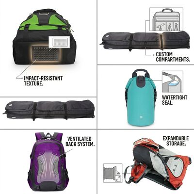 Multi-Compartment Fishing Tackle Backpack with Waterproof Base Molded Tray Storage System Rod Holder Straps Angler