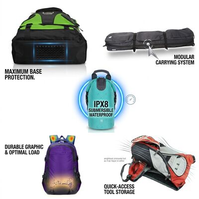 Durable Nylon Rock Climbing Chalk Bag with Adjustable Waist Belt Drawstring Closure Fleece Lining Bouldering Sport