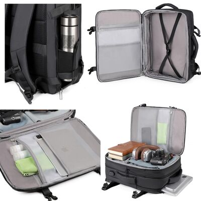 Expandable Oxford Laptop Backpack LD3881 15.6 Inch Business Travel Commuter Bag